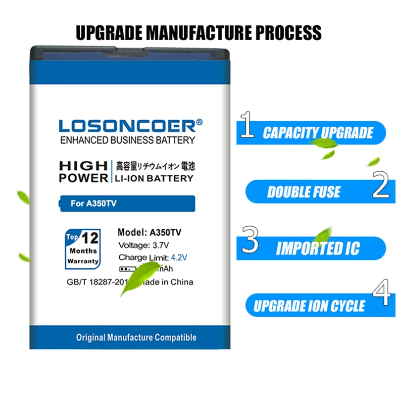LOSONCOER 2900mAh для EXPLAY A350TV литий ионный полимерный аккумулятор + номер