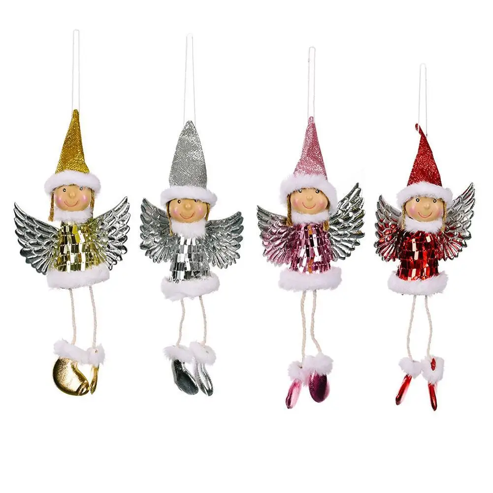 

Christmas Decorations Handmade Crafts Plush Angel Girl Doll Pendant Christmas Tree Hanging Ornaments New Year Christmas Gifts