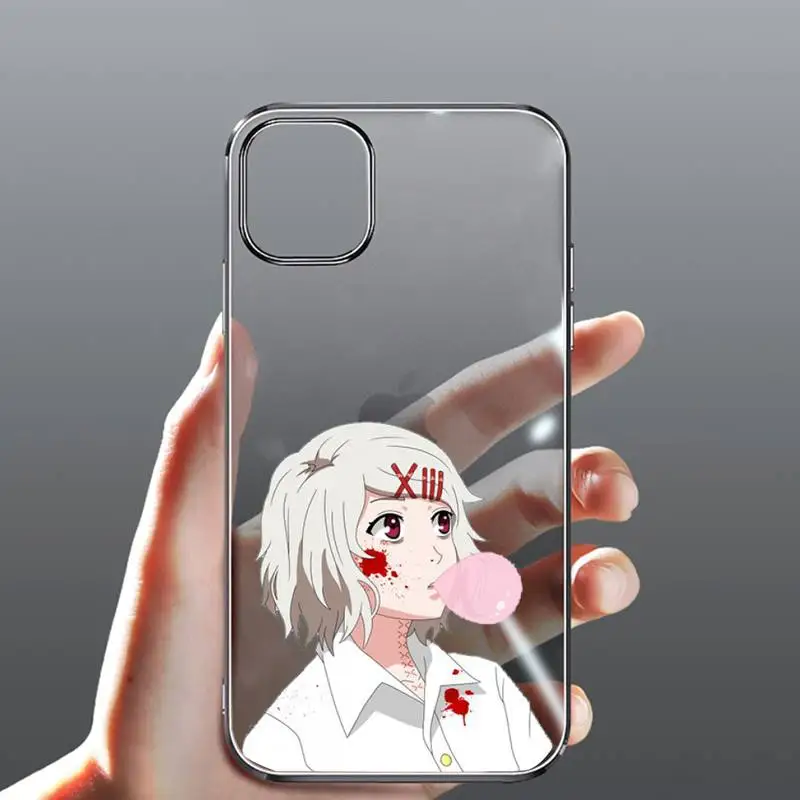 

anime JUUZOU SUZUYA Tokyo Ghouls Phone Case Transparent for iPhone Samsung 11 12 6 7 8 9 30 Pro X Max XR Plus lite