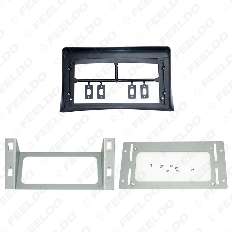 

FEELDO Car Stereo 9" Big Screen Fascia Frame Adapter For Volkswagen Multivan 2Din Dash Audio Fitting Panel Frame Kit