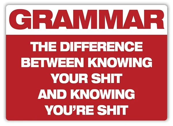 

Grammar Differences Retro tin sign nostalgic ornament metal poster garage art deco bar cafe shop