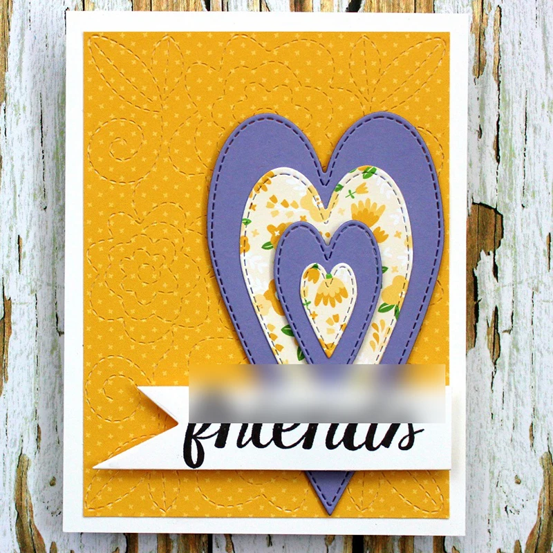 Новинка 2021 г. многослойные металлические Вырубные штампы с рамкой в форме сердца