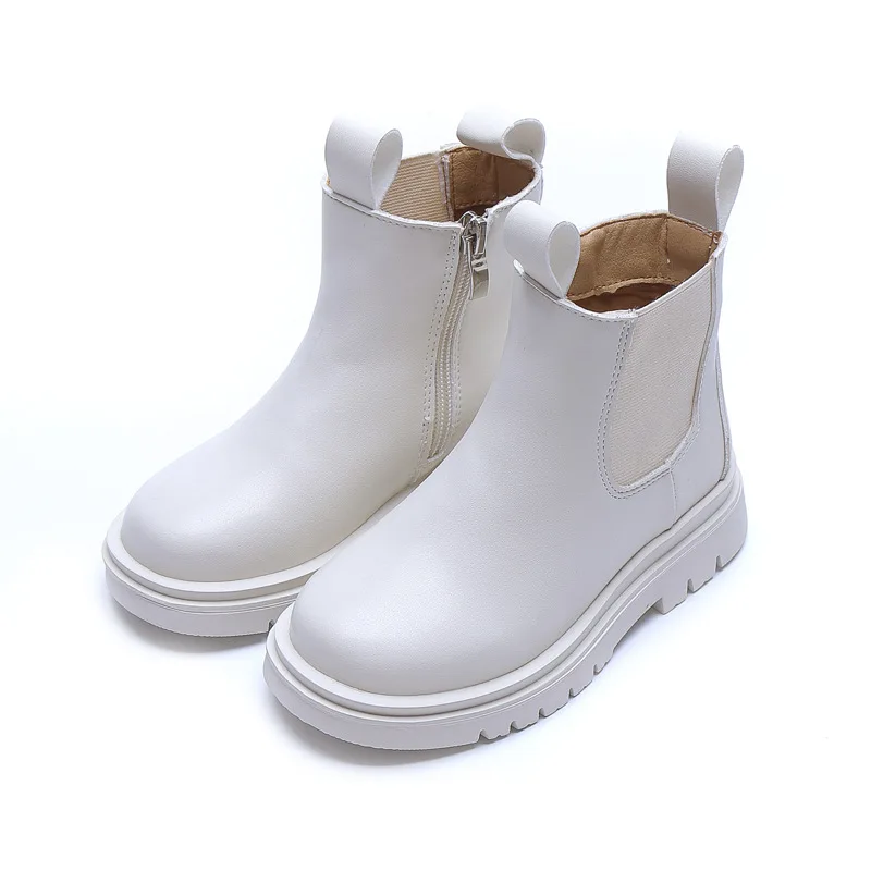 

2020 NEW Children Chelsea Boots Kids Girls Martin Boots Casual Autumn Winter PU Leather School Boy Shoes Fashion In Snow bota