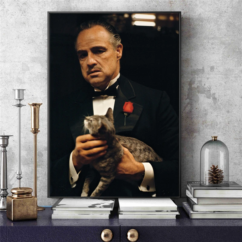

Modern Godfather Portrait Movie Posters and Prints Wall Art Canvas Paintings on The Wall Wall Hanging Pictures Home Decoration