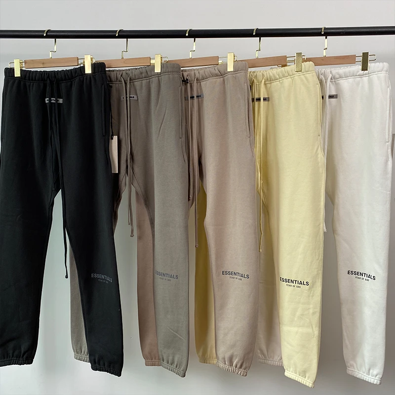 

2021 New Sweatpants fog 100%1:1 Essentials joggers Kanye West Jerry Lorenzo Loose Oversized Trousers Cotton Pants
