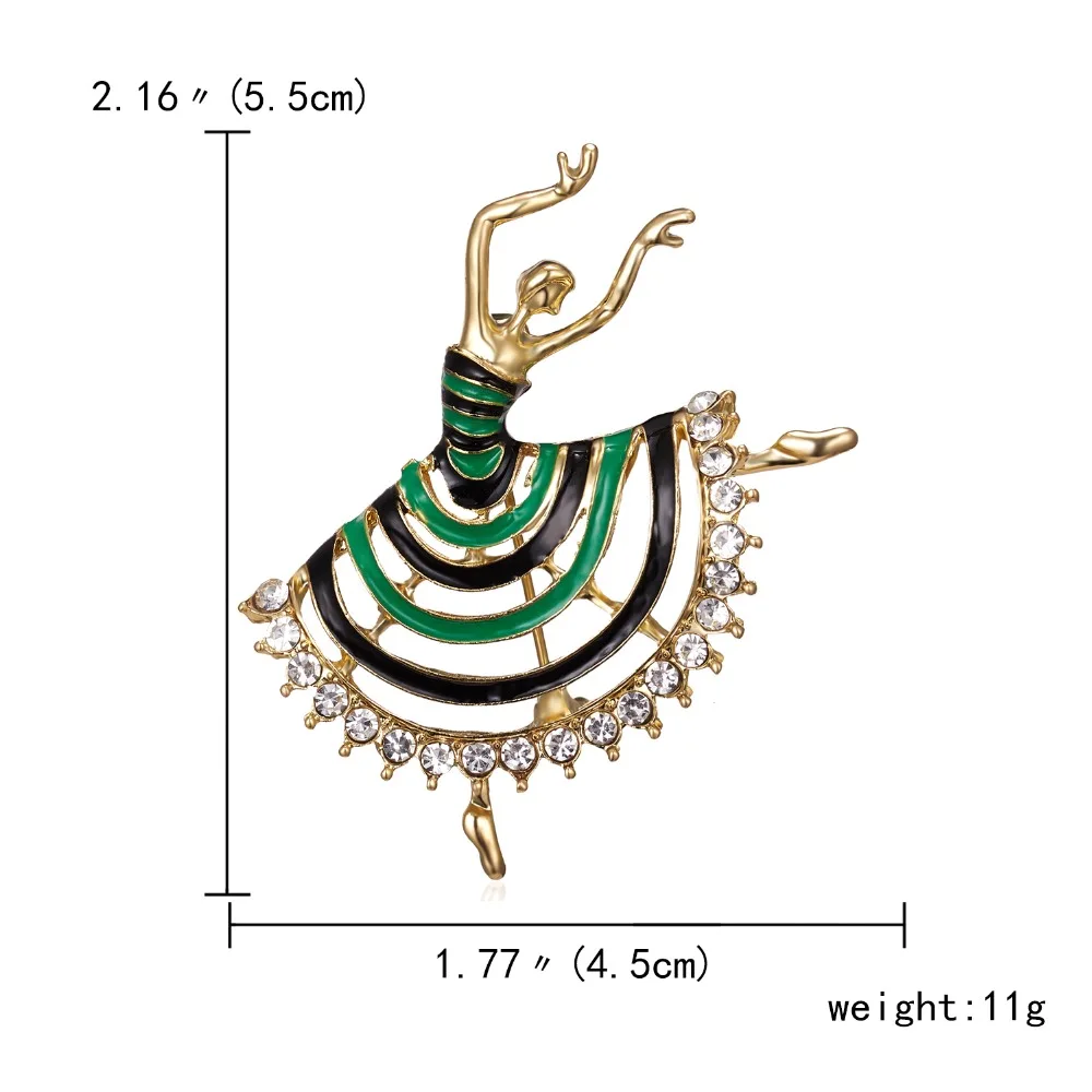 Мода Rhinestone танцы мальчик и девочка чертежное масло фигурка персонажа брошка заколка для женщин Девушка эмаль платье маленькое платье аксессуары