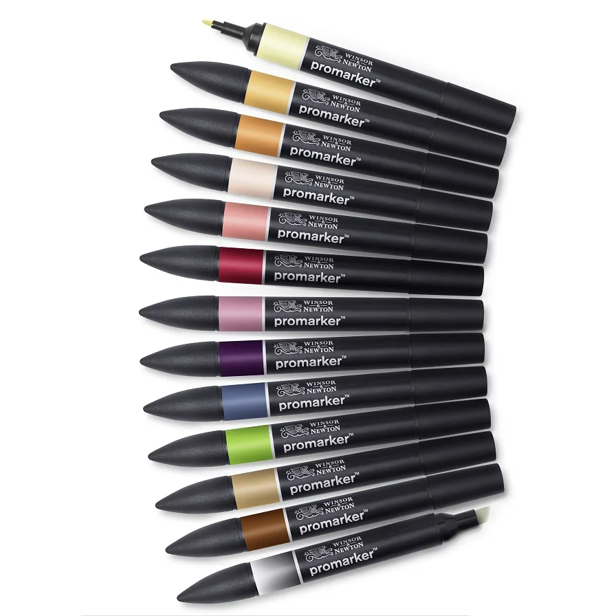 WINSOR& NEWTON 6/12 видов цветов Двойные наконечники(1 мм/6 мм) Профессиональный маркер для белой доски рисунок товары для рукоделия