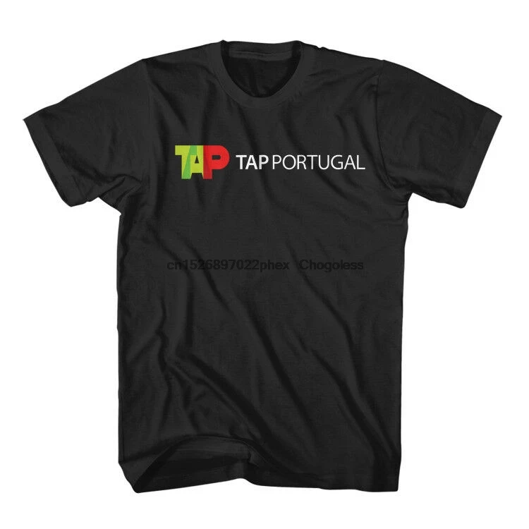 Черная футболка летающего авиатора TAP Air модель телефона | Мужская одежда