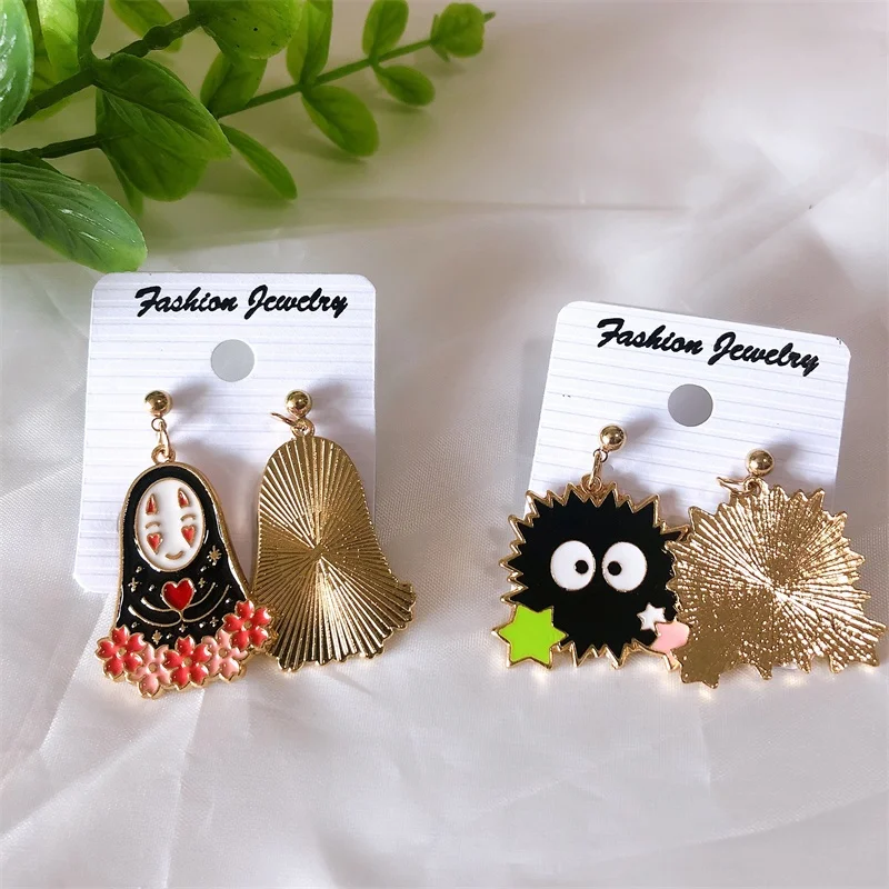 Новая мода Корея Серьги Мультфильм Аниме серьги-привидения для женщин