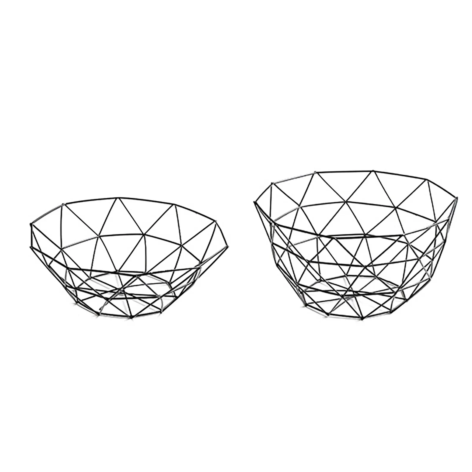 

45# Wrought Iron Fruit Basket Creative Living Room Home Snack Storage Basket