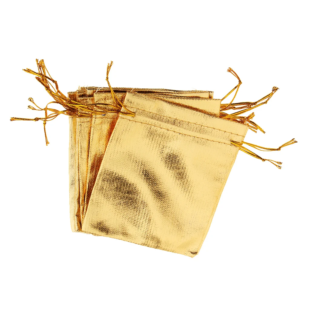 

50 Pieces Drawstring Wedding Gift Party Favor Jewelry Pouch Bag 10 x 12cm