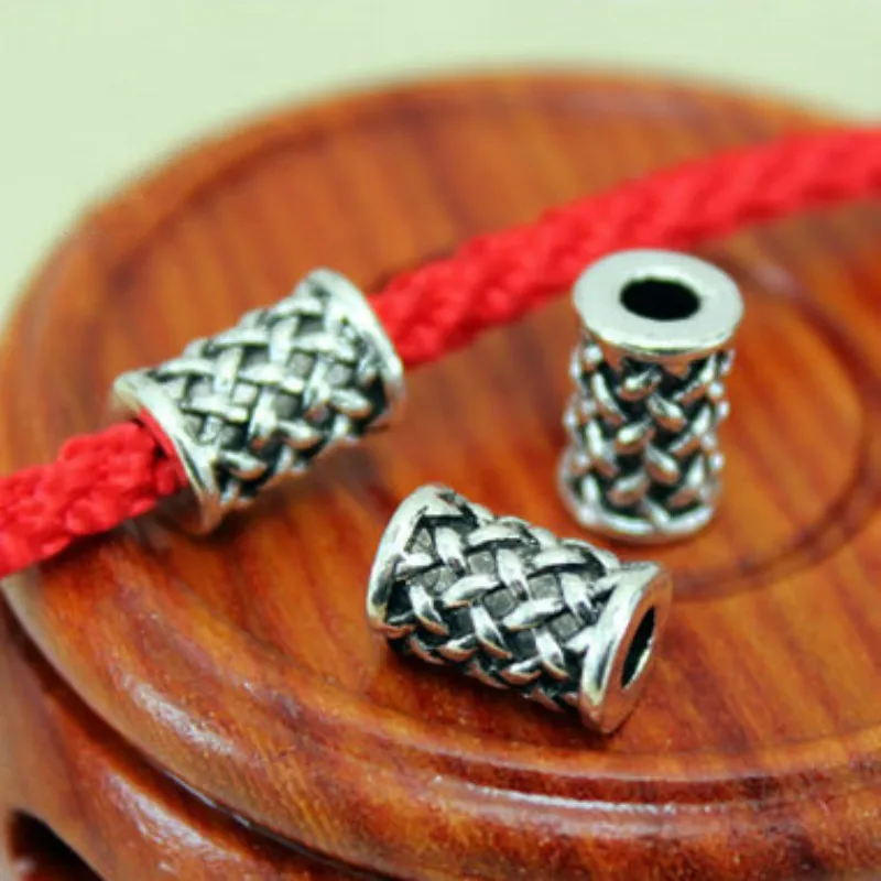 10 шт./партия бусины из серебристой сетки с внутренним отверстием 7*10 мм | Красота и