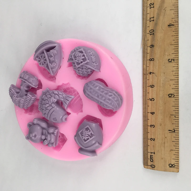 Силиконовая форма для торта Лаки кошки арахиса рыбы конфеты помадка Шоколадное