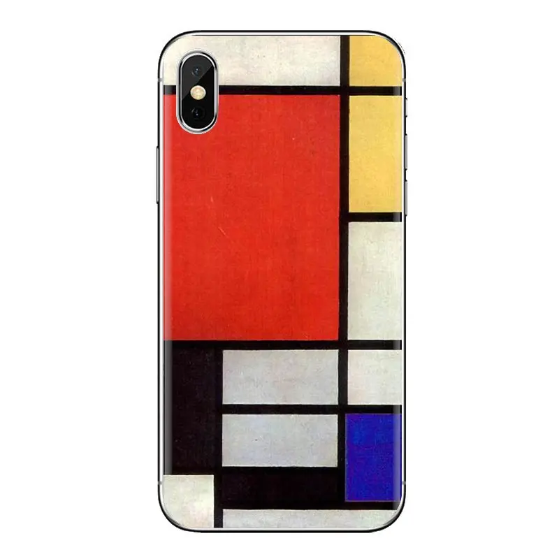 Чехлы для телефонов bauhaus abstract piet mondrian iPhone XS Max XR X 4 4s 5 5S 5C SE 6 6S 7 8 Plus samsung Galaxy J1 J3 J5 J7 A3 A5