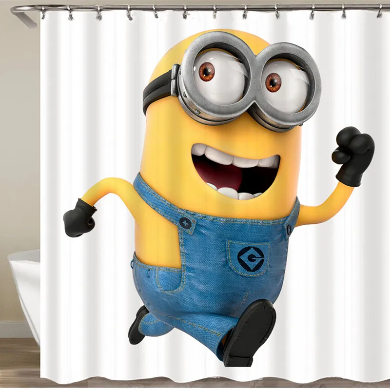 Милая желтая декоративная водонепроницаемая ткань полиэстер занавеска для душа