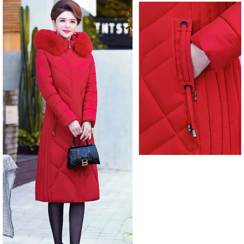 2022 элегантный тонкий женский зимний утепленный пуховик для мам Паркер Новая
