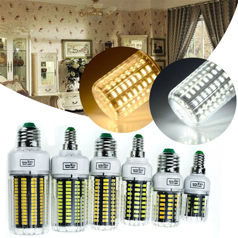 

LED Corn Light Bulbs E27 E12 E14 B22 5730 SMD 30W - 165W Equivalent Lamp 31 58 74 105 140 170 LEDS 110V 220V For Home Decoration