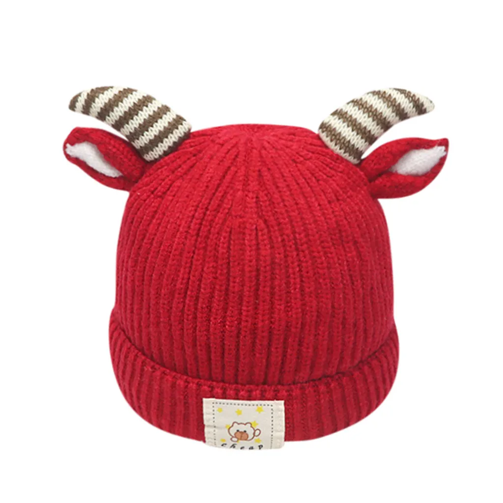 Шапка-бини для мальчиков и девочек однотонная хлопковая вязаная шапка с