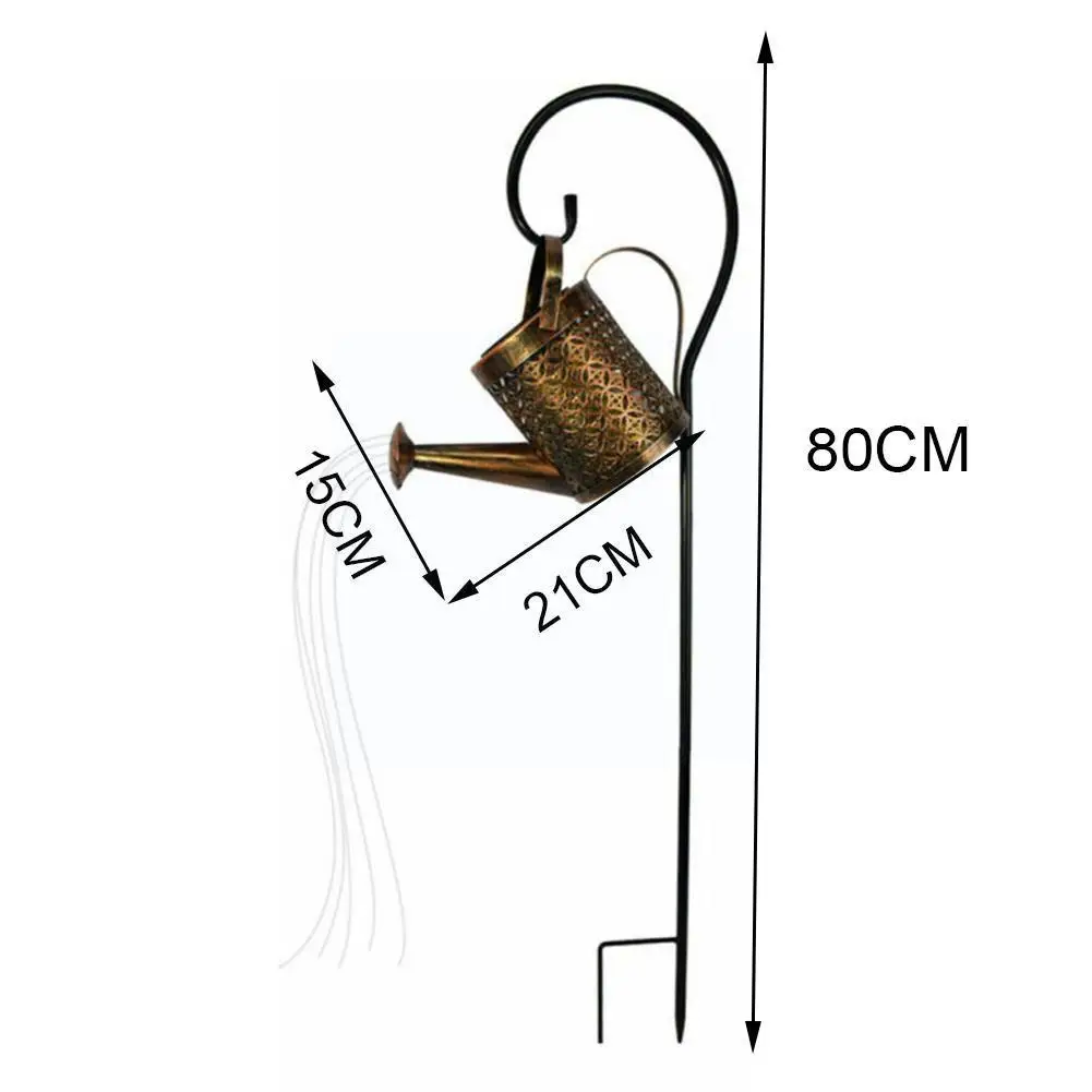 

Solar Powered LED Watering Can Sprinkles Fairy Light Art Courtyard Lamp Light Lawn Decor Waterproof Shower Garden For Outdo C9T9