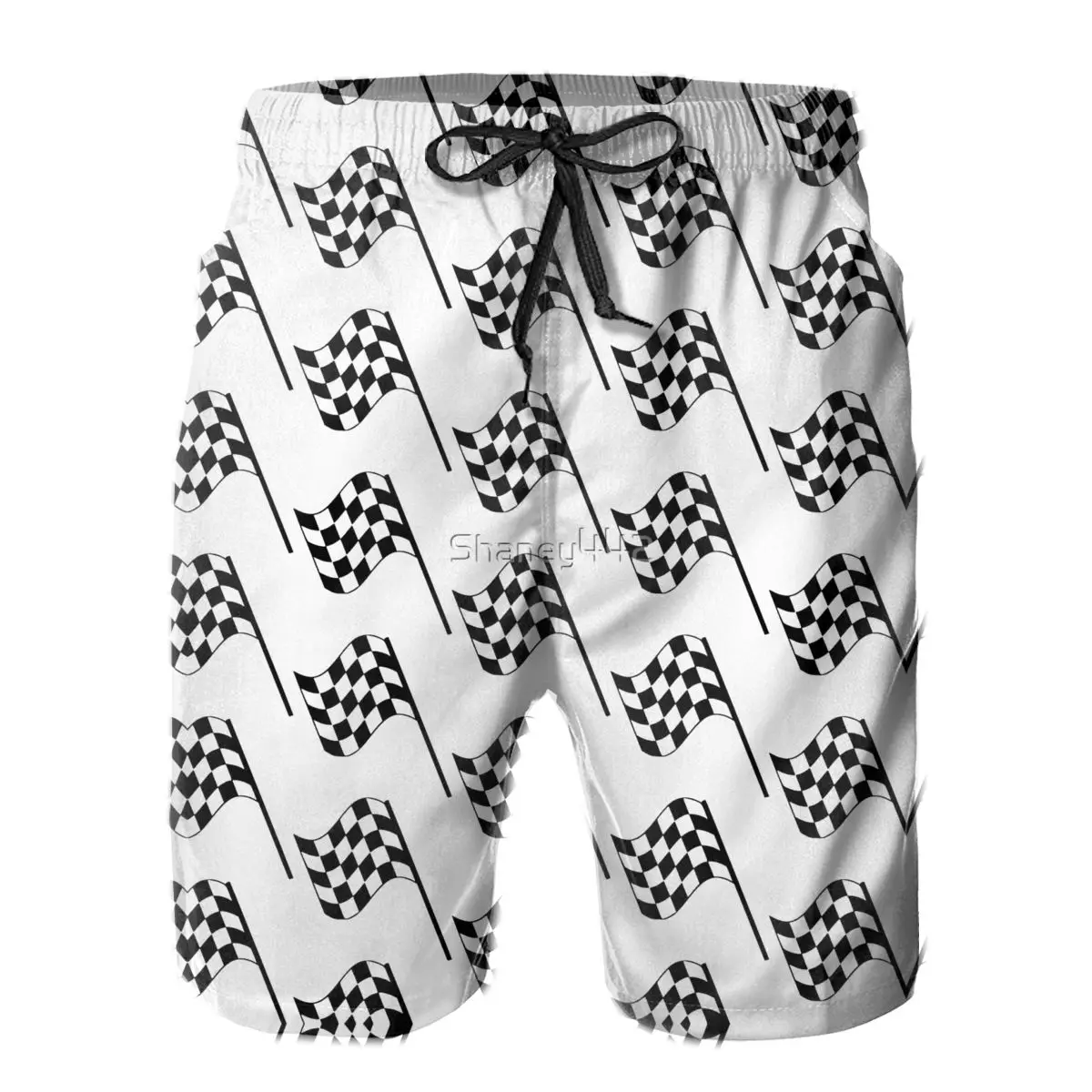 

R333 running Checkered Flag Short Breathable Quick Dry Joke Hawaii Pants