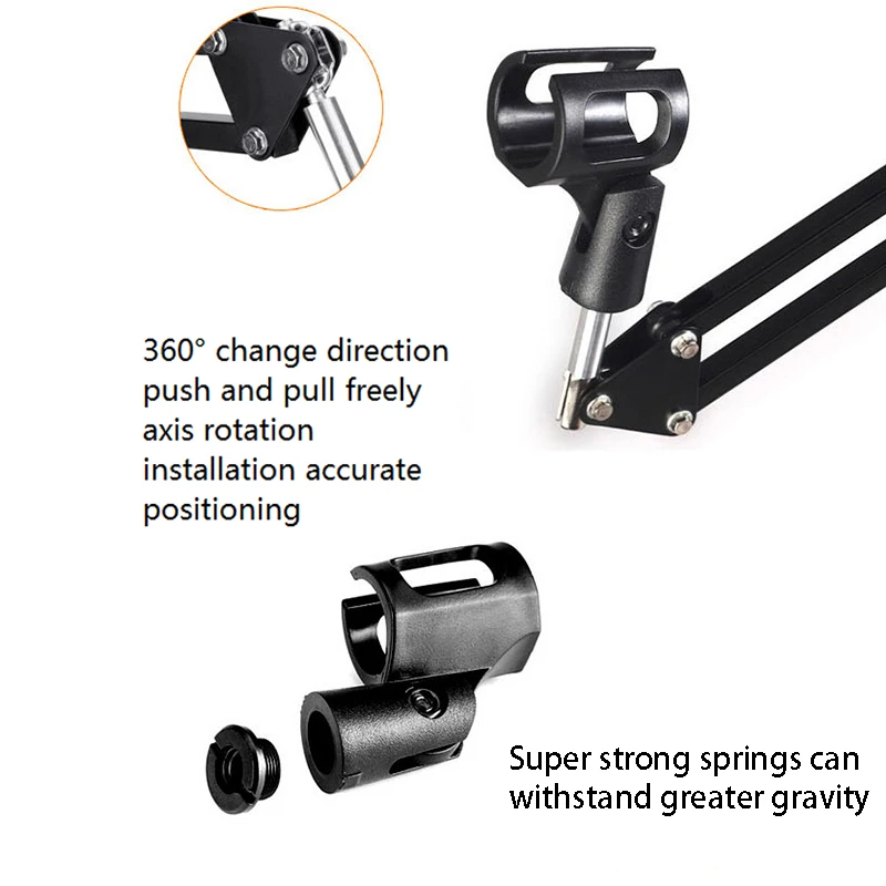 Складная подставка для микрофона выдвижная держатель крепление на