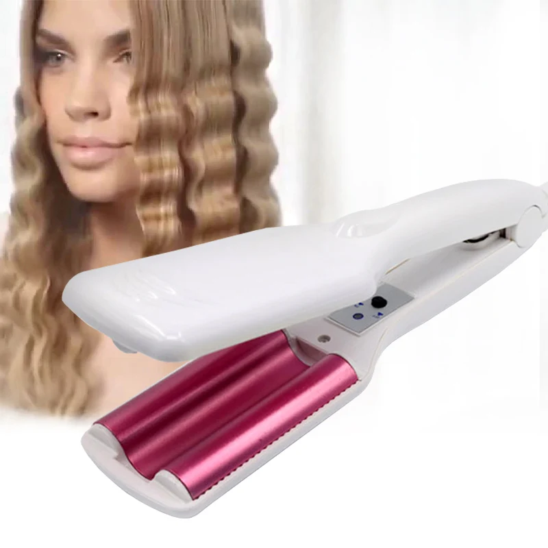 Triple Barrel Curling Iron Egg Roll Big Wave Hair Curler Ceramic Hair Curl Wand Styling Tools Electric Crimping Hair Iron Styler
