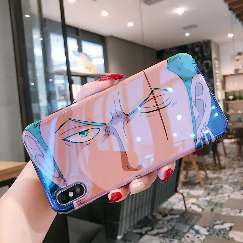 Мультяшный цельный чехол для huawei P20 P30 mate 30 20 pro Nova 5 4 роскошный синий светильник с аниме Луффи Саурон Мягкий силиконовый чехол