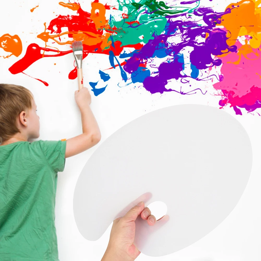 Акриловая Палитра для рисования прозрачный овальный поднос смешивания цветов