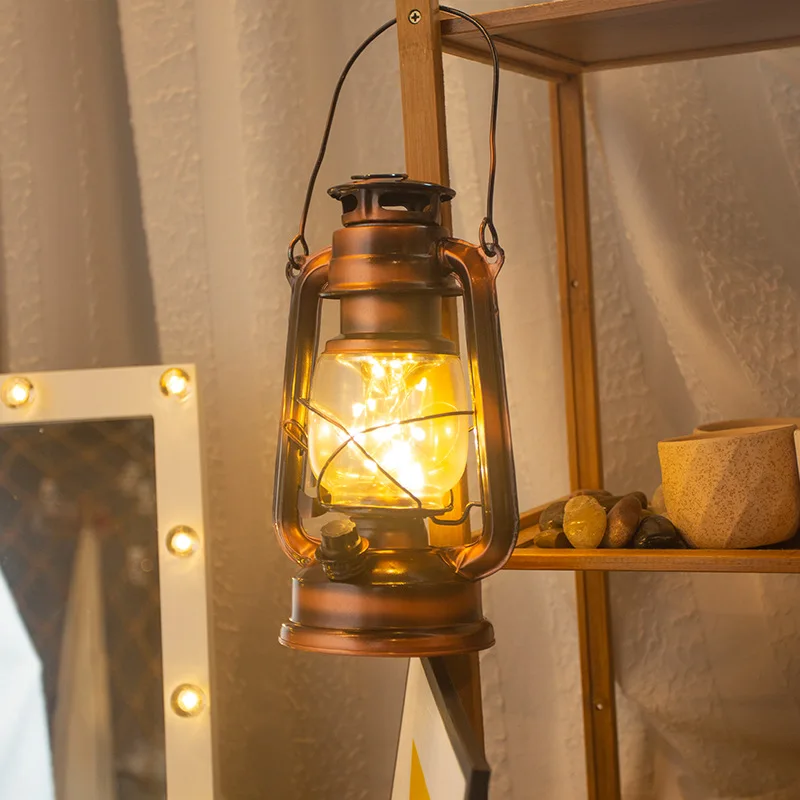 СВЕТОДИОДНЫЙ ночник в стиле ретро Керосиновый Фонарь праздничный светильник на