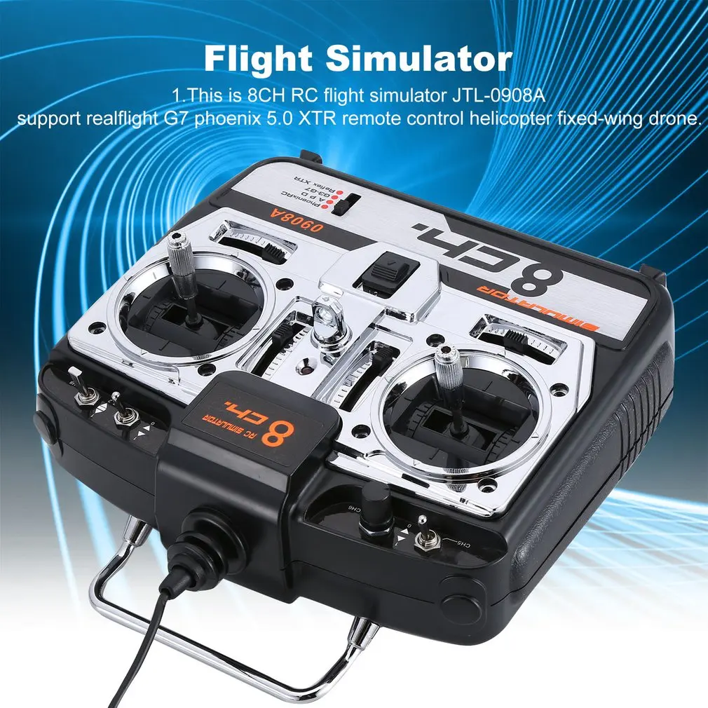 

6CH/8CH RC Flight Simulator JTL-0904A Support Realflight G7 Phoenix 5.0 XTR Remote Control Helicopter Fixed-wing Drone