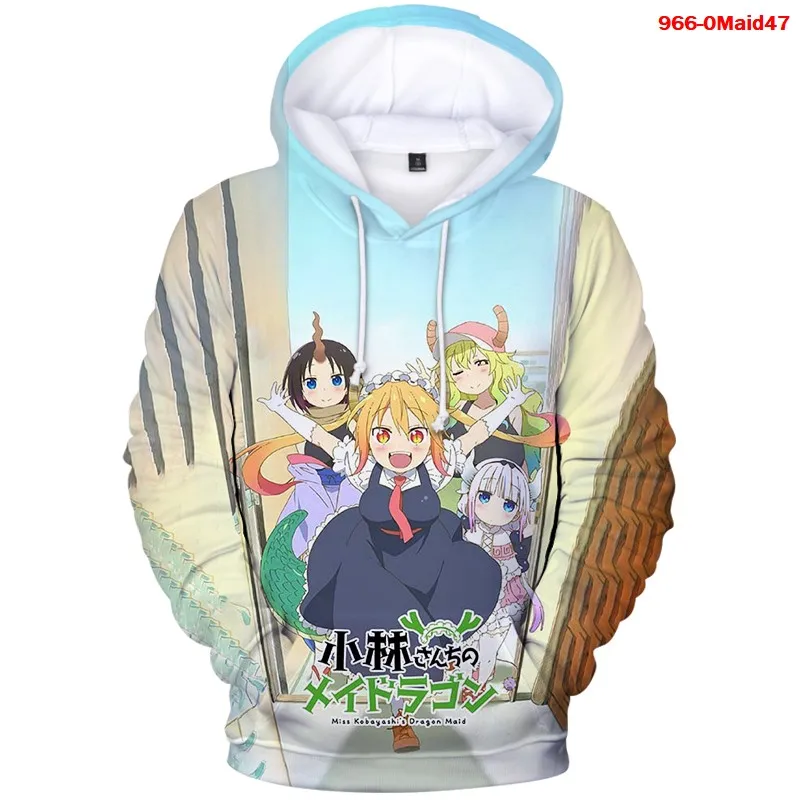 

Лидер продаж, толстовка с капюшоном Miss Kobayashi's Dragon Maid для женщин и девушек, 3d толстовки, зимние свитера, Miss Kobayashi's Dragon Maid для мужчин