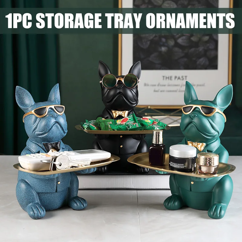 

Newly Simple Exquisite Dog Shape Storage Tray For Key Jewelry Storage Table Home Ornaments Resin Craft HG996