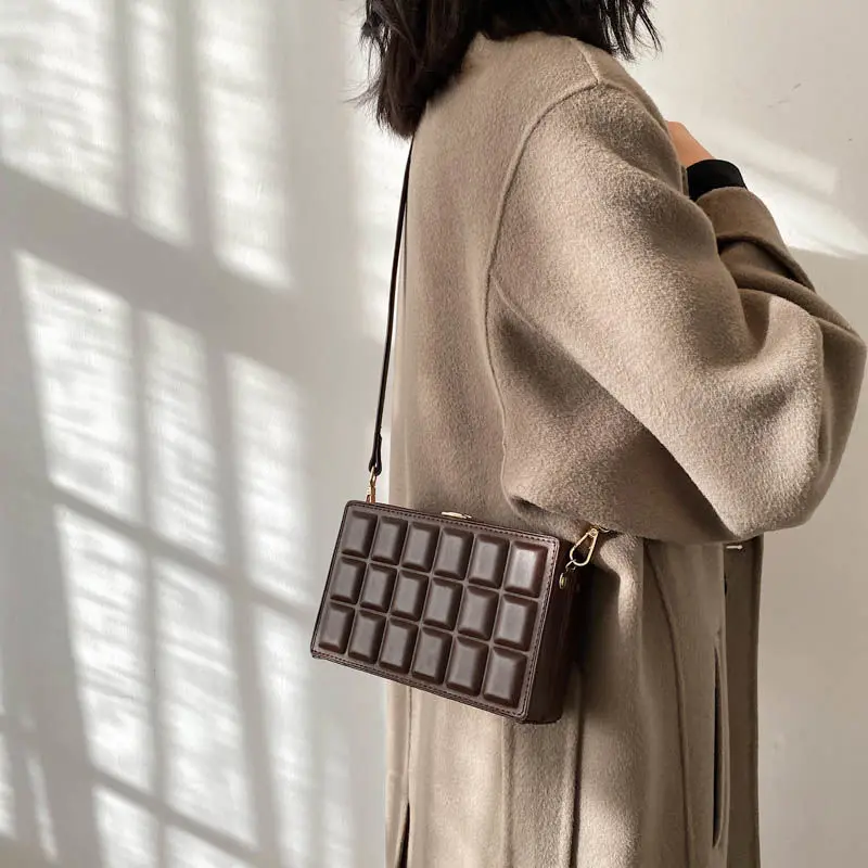 

Crossbody Bags for Women Shoulder Bags Women Bag Handbag Purse Fashion 2021 New Chocolate Retro Designer Bag PU Leather Lattice