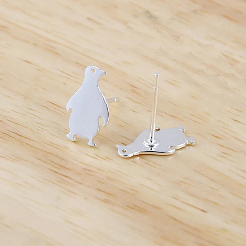 2020s милые мини-серьги-гвоздики с пингвином для девочек и женщин простые
