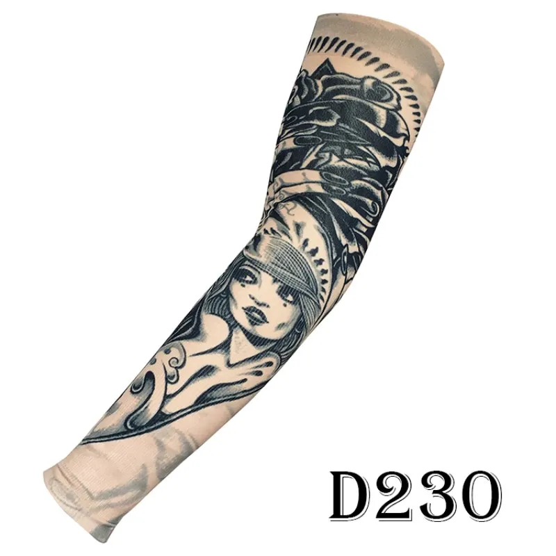 New 2Pcs Cycling Sports Long Sleeves UV Cool Arm 3D Tattoo Printed Armwarmer Protection Breathable Quick Dry | Спорт и развлечения