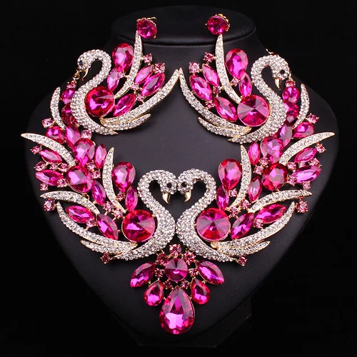 Модные синие туфли с украшением в виде кристаллов Лебедь наборы свадебных