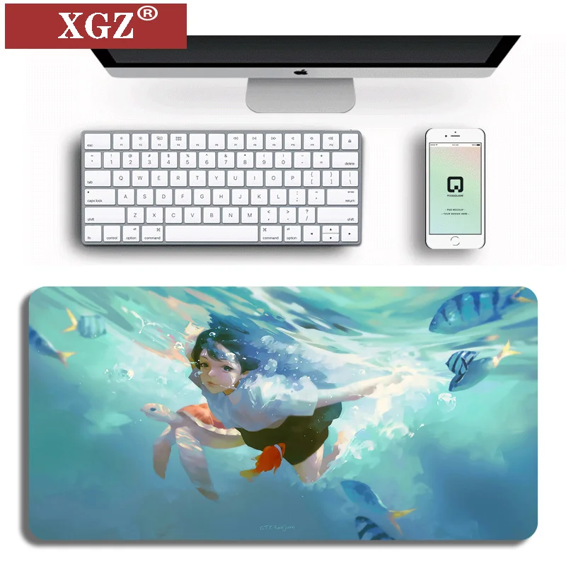 Коврик для мыши XGZ в стиле аниме сексуальных игр девочек нескользящий коврик