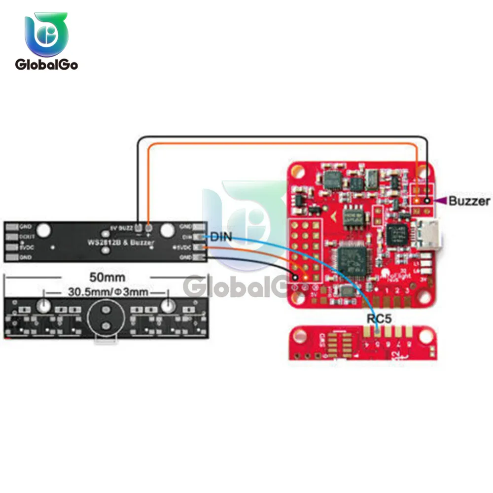 WS2812B 6 бит 8 RGB полноцветная доска с зуммером светодиодный чип для светодиодной