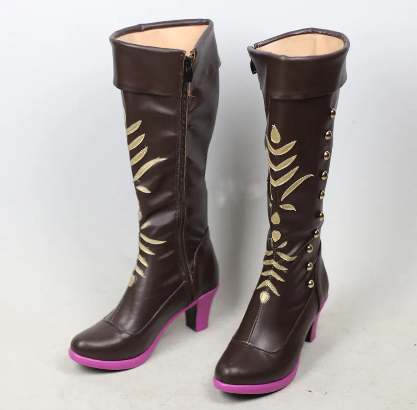 Shoes(remark size) Фильм принцессы маскарадный костюм Анны и Эльзы платье принцессы Анны наряд для Хеллоуина, карнавала, Рождества Косплэй костюм - Цвет: Shoes(remark size)