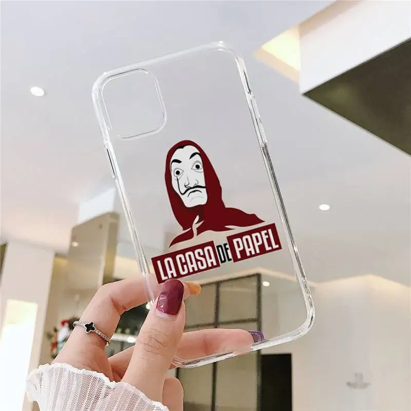 

Spain TV Money Heist House Paper Phone Case Transparent soft For iphone 5 5s 5c se 6 6s 7 8 11 12 plus mini x xs xr pro max