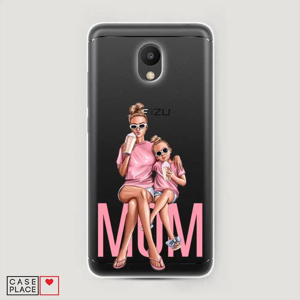 Чехол Силиконовый для Meizu M6 Lovely mom защитная накладка бампер тонкая мягкая из ТПУ |