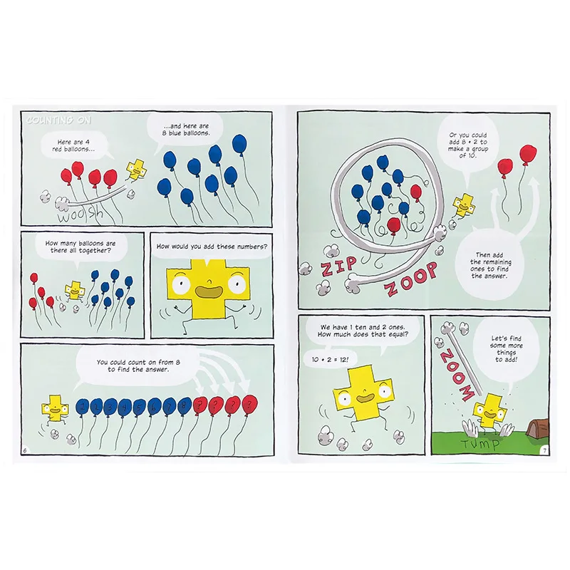 6 Books/Set Building Blocks of Mathematics Learning Maths Collection Book Children Comic Math Enlightenment Books enlarge