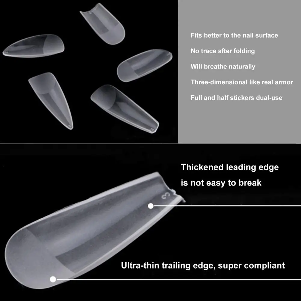 50% горячая Распродажа 96 шт./коркор. бесшовные Типсы для ногтей в форме лестницы