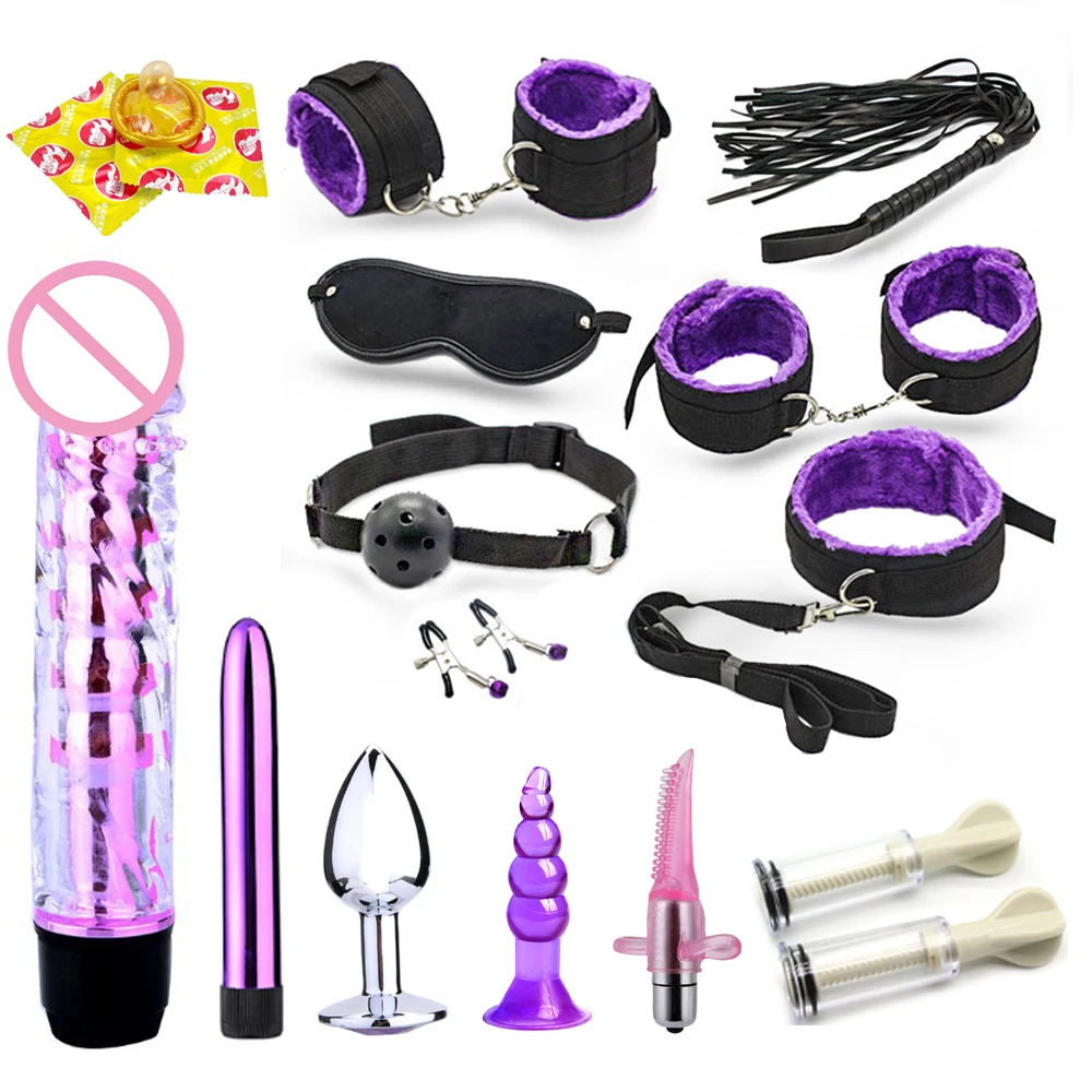Набор для бондажа BDSM-игрушки секс-игрушки пар наручники соски зажимы сосков