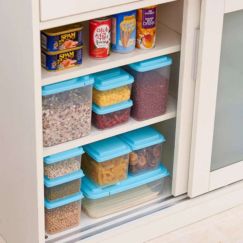 Домашняя кухня Штабелируемый раскладушка Герметичные банки прозрачная емкость