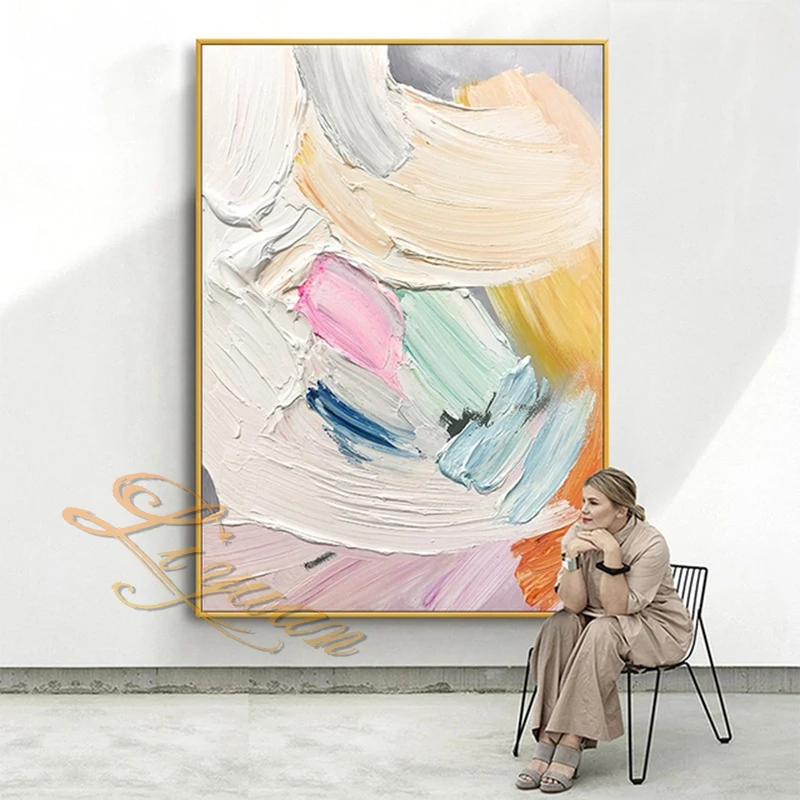 

100% Handpainted Abstract Oil Paintings On Canvas Modern Wedding Decor Wall Landscape Pictures Home Decoration No Framed Poster