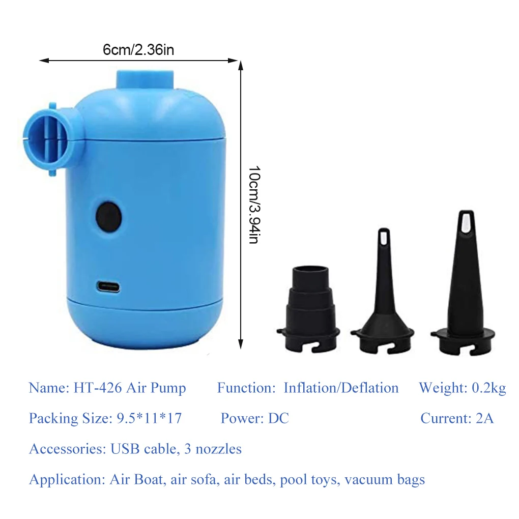 Портативный электрический воздушный насос с USB матрас для лодки дивана