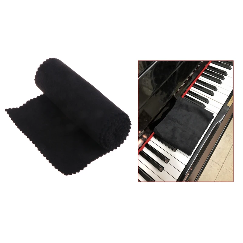 

88 Keys Black Soft Piano Key Cover Keyboard Dust Proof Moisture Flannel Cloth #20/10W
