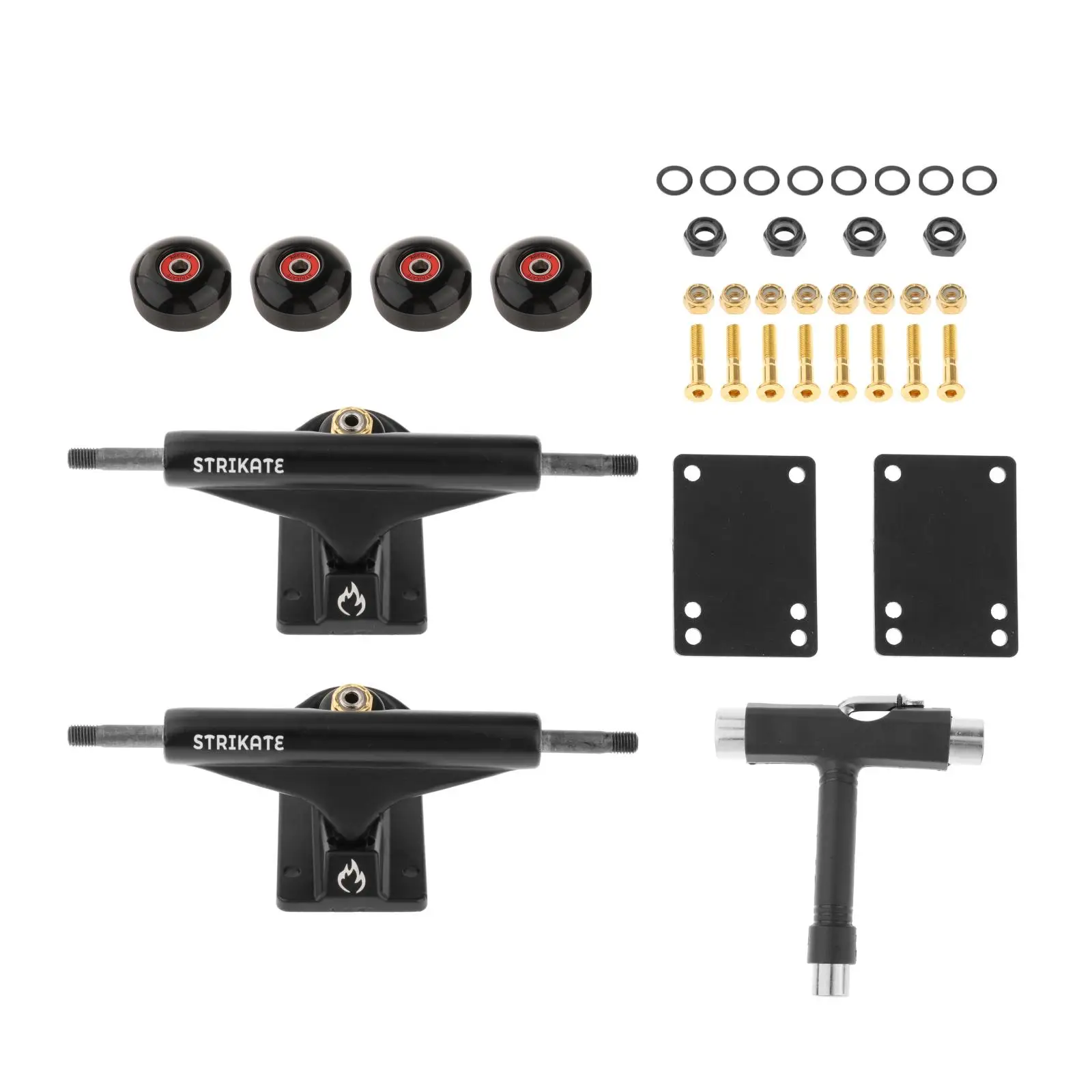 

5232mm Wheels 95A Aluminum Alloy Professional Bridge Skate Board Bracket 5in Skateboard Trucks Accessories