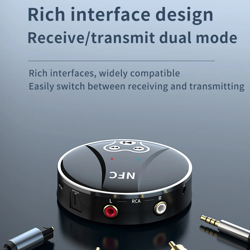 BX18 NFC Bluetooth 5 0 RCA приемник передатчик беспроводной стерео аудио адаптер с L/R 3 мм